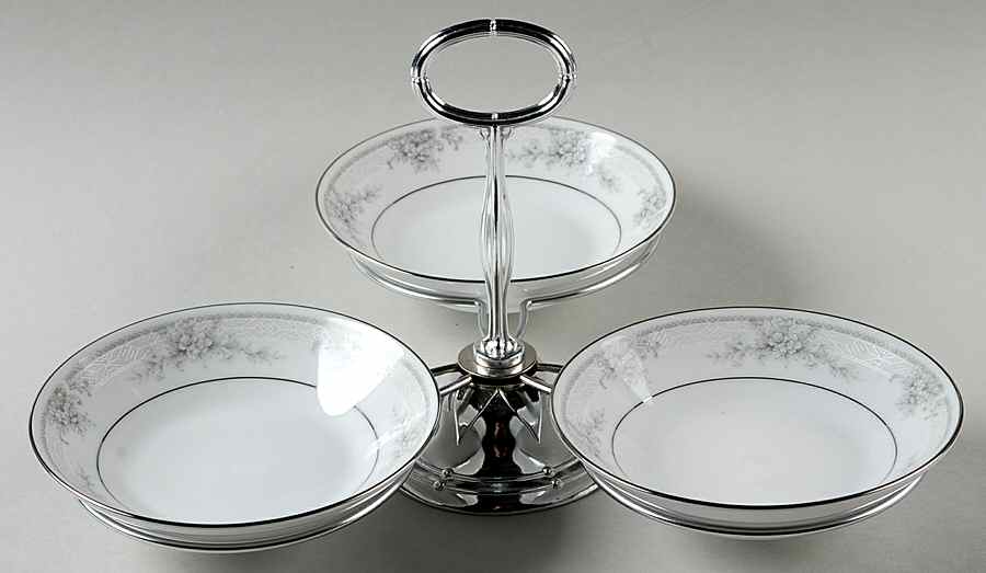 Sweet Leilani 7" x 12" 3-Part Relish & Metal Stand (FR) HC by Noritake-1