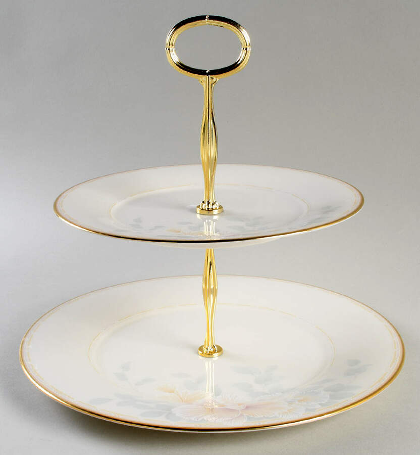 Sweet Surprise 6 5/8"-10"  2 Tiered Serving Tray (Dp, Sp) HC by Noritake-1