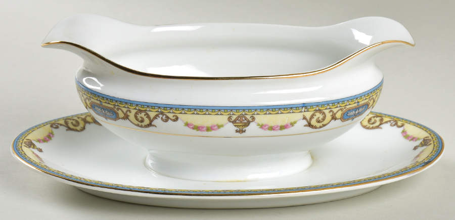 Sylvania Gravy Boat with Attached Underplate by Noritake-1