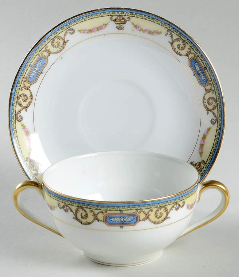 Sylvania Flat Bouillon Cup & Saucer by Noritake-1
