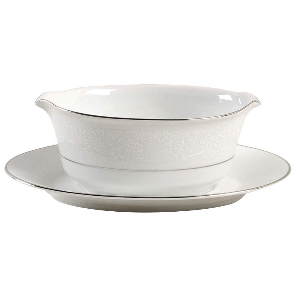 Tahoe Gravy Boat with Attached Underplate by Noritake-1