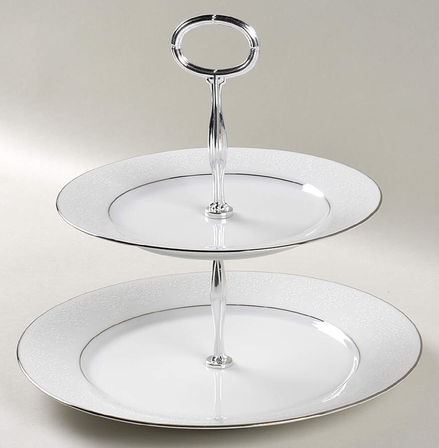Tahoe 6 5/8"-10"  2 Tiered Serving Tray (Dp, Sp) HC by Noritake-1