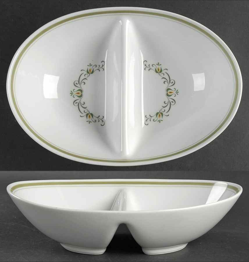 Tampa 10" Oval Divided Vegetable Bowl by Noritake-1