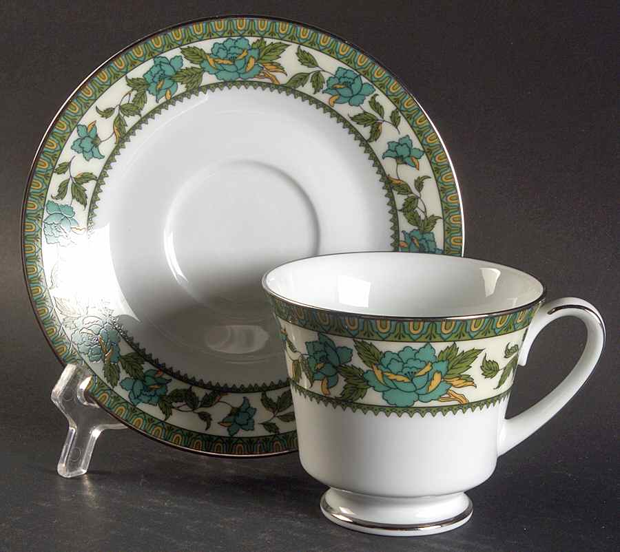 Tapestry Footed Cup & Saucer Set by Noritake-1