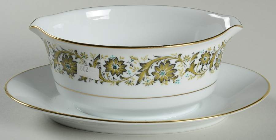 Tarantella Gravy Boat with Attached Underplate by Noritake-1