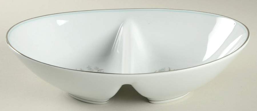 Taryn 10" Oval Divided Vegetable Bowl by Noritake-1