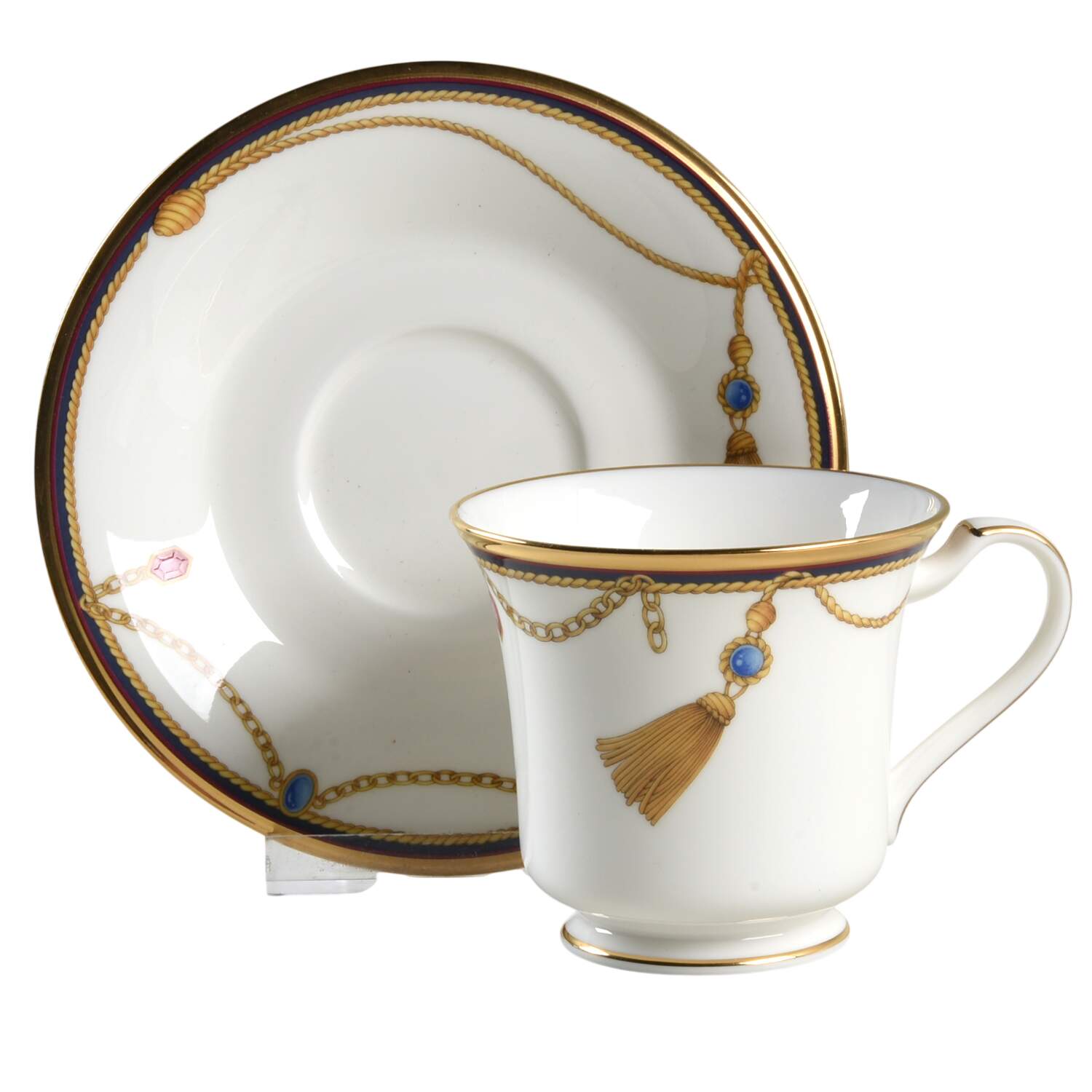 Tassel Footed Cup & Saucer Set by Noritake-1