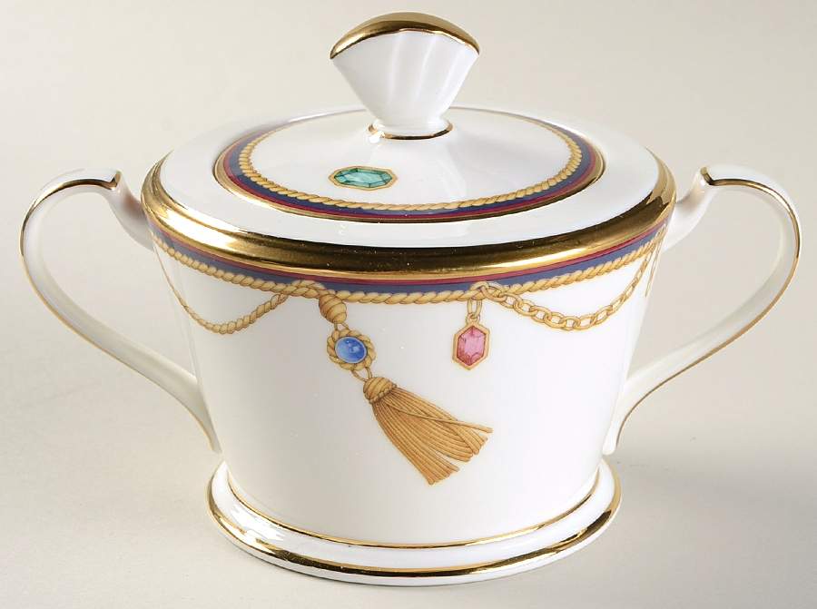 Tassel Sugar Bowl & Lid by Noritake-1