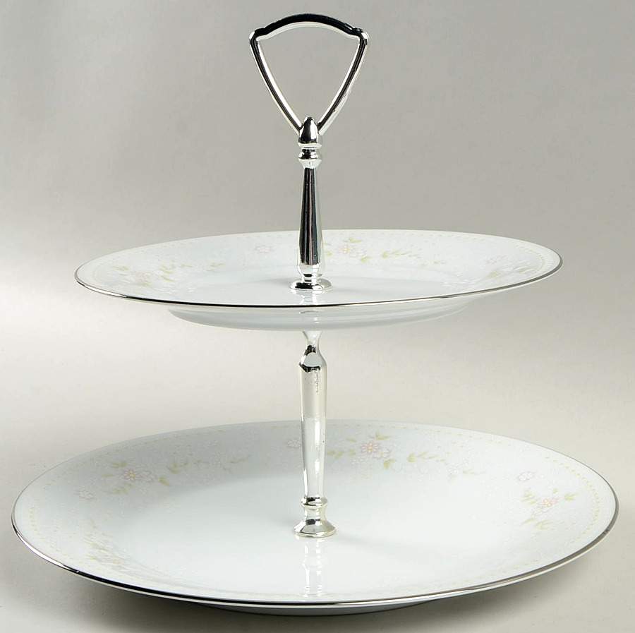 Temptation 2 Tiered Serving Tray (Dinner & Salad Plate) by Noritake-1