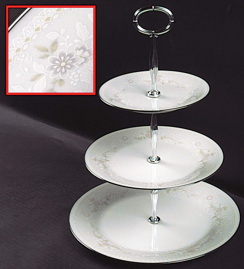 Temptation 13 7/8"-14 1/4" 3-Tiered Serving Tray(DP,SP,BB) HC by Noritake-1