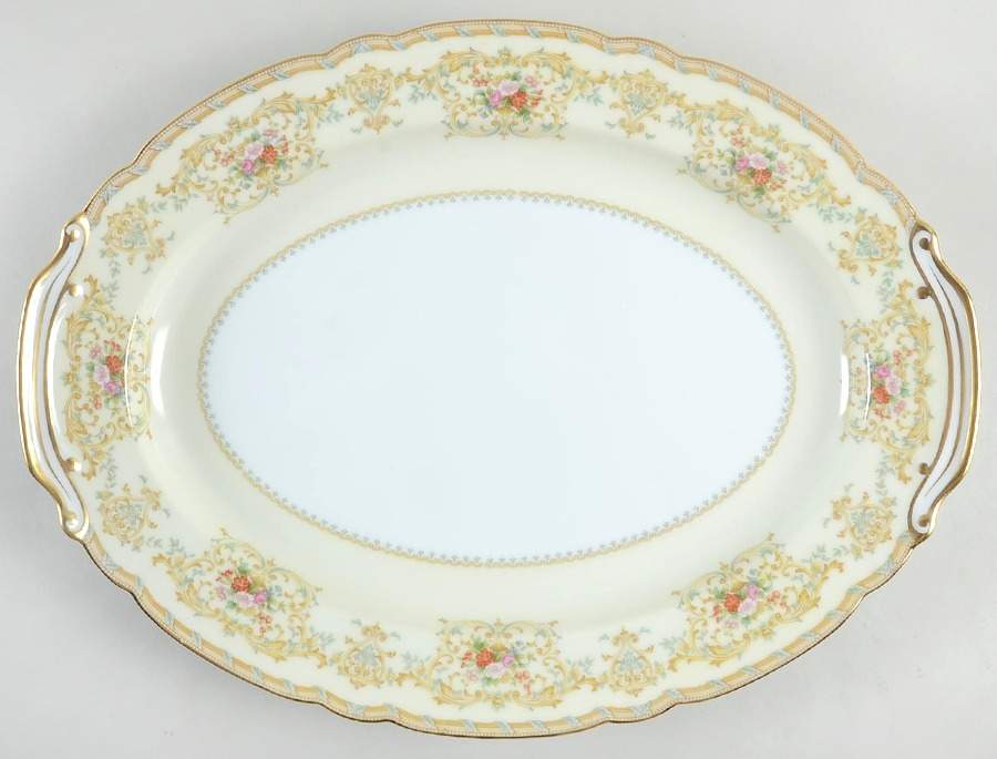 Thalia 16" Oval Serving Platter by Noritake-1