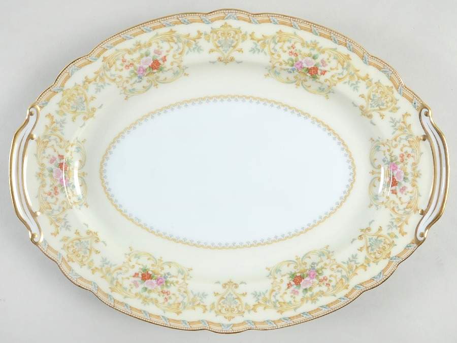 Thalia 11" Oval Serving Platter by Noritake-1