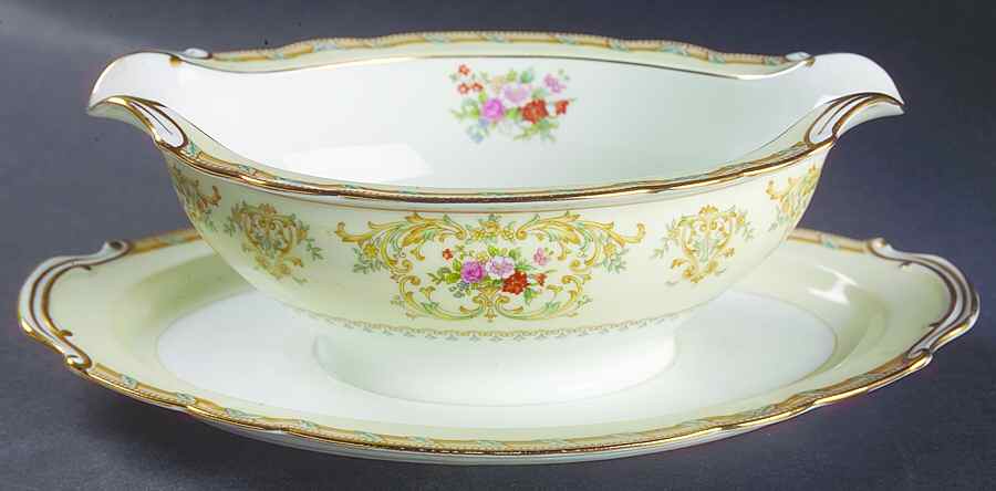 Thalia Gravy Boat with Attached Underplate by Noritake-1