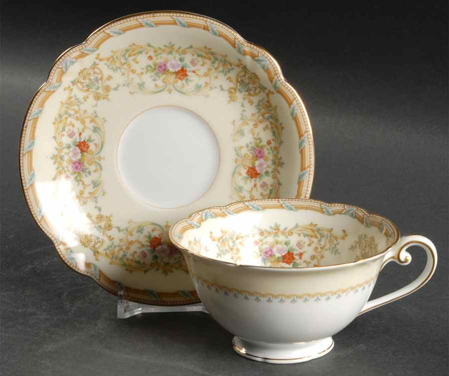 Thalia Footed Cup & Saucer Set by Noritake-1