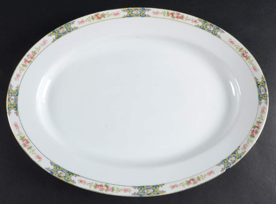 Thelma Bassett 14" Oval Serving Platter by Noritake-1