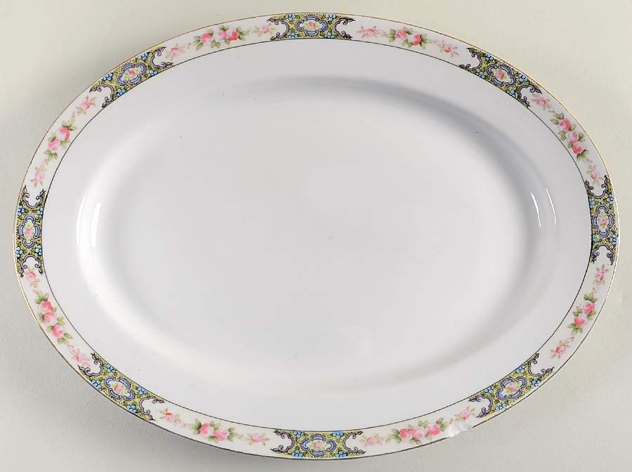 Thelma Bassett 11" Oval Serving Platter by Noritake-1