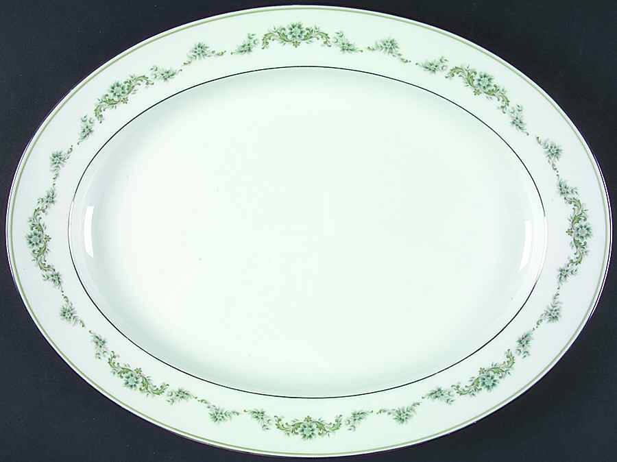 Thea 16" Oval Serving Platter by Noritake-1