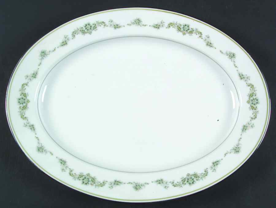 Thea 13" Oval Serving Platter by Noritake-1
