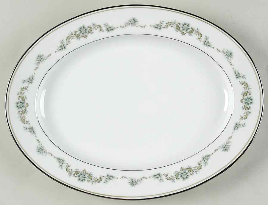Thea 11" Oval Serving Platter by Noritake-1