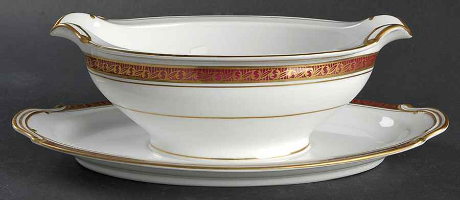 Theresa Gravy Boat with Attached Underplate by Noritake-1