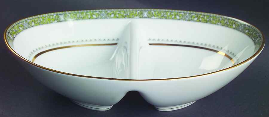 Thurston 10" Oval Divided Vegetable Bowl by Noritake-1