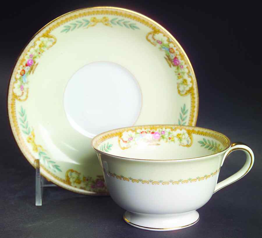 Tiara Footed Cup & Saucer Set by Noritake-1