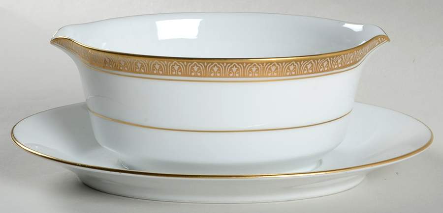 Tiara Gravy Boat with Attached Underplate by Noritake-1