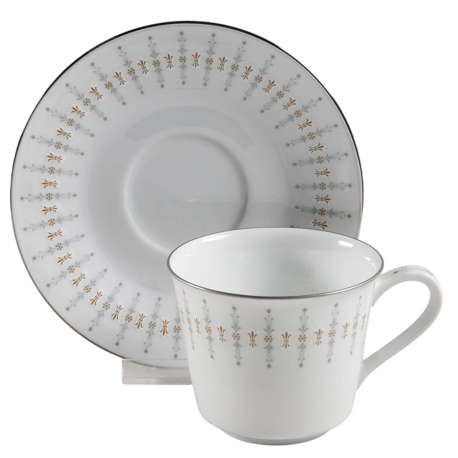 Tiffany Flat Cup & Saucer Set by Noritake-1
