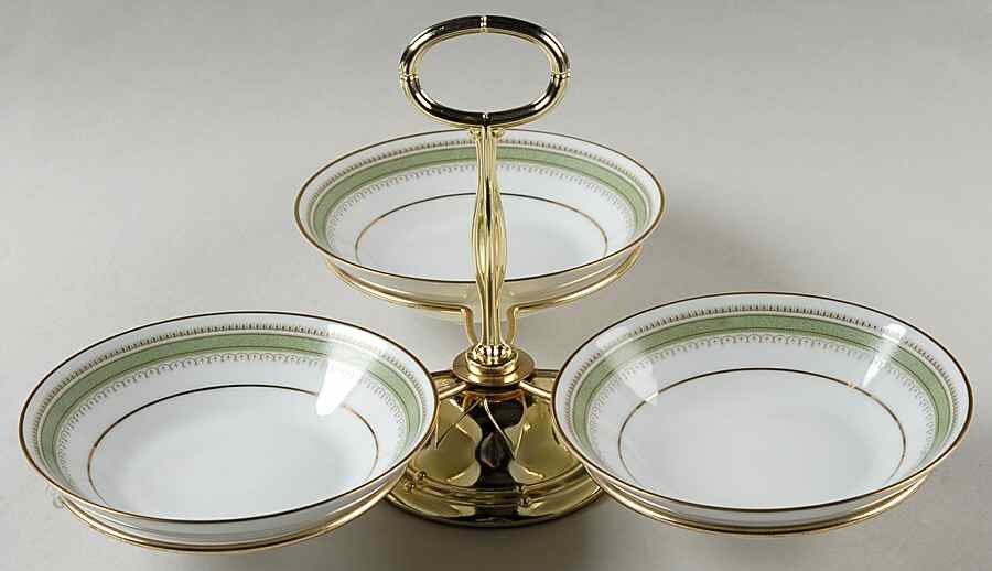 Tisdale 7" x 12" 3-Part Relish & Metal Stand (FR) HC by Noritake-1
