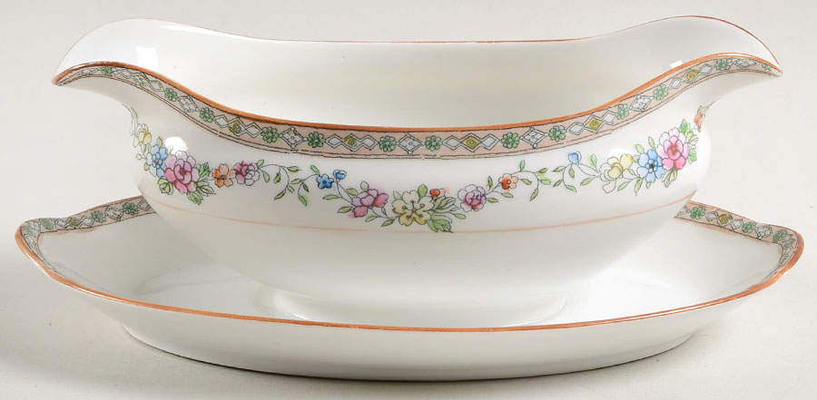 Tokio Gravy Boat with Attached Underplate by Noritake-1