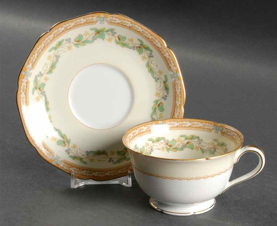 Toloa Footed Cup & Saucer Set by Noritake-1