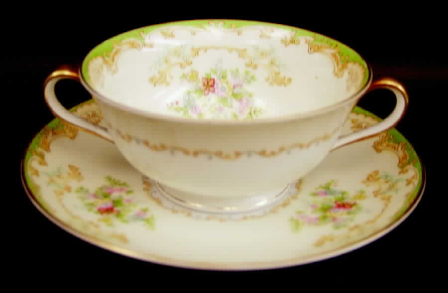 Tosca Footed Cream Soup Bowl & Saucer Set by Noritake-1