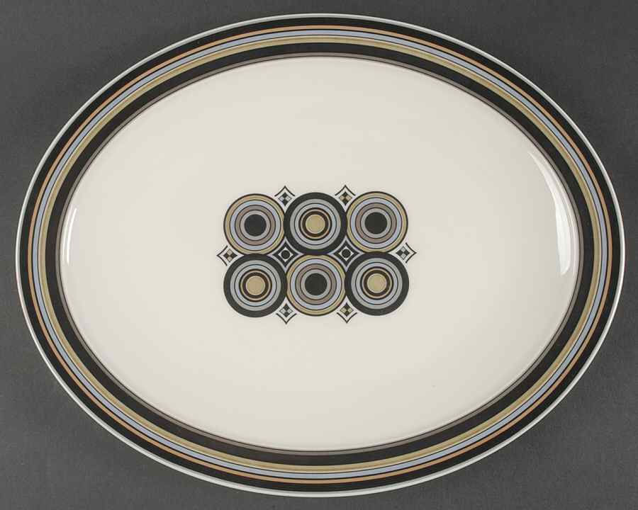 Tourmaline 13" Oval Serving Platter by Noritake-1