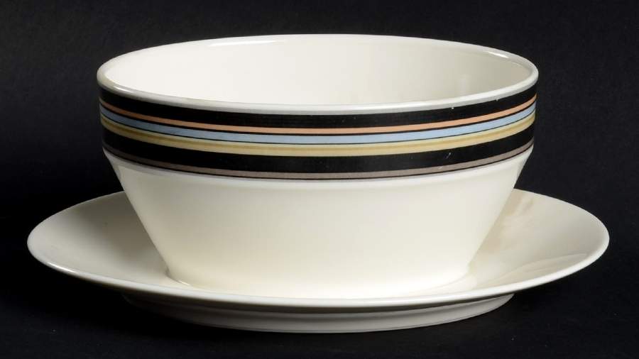 Tourmaline Gravy Boat with Attached Underplate by Noritake-1