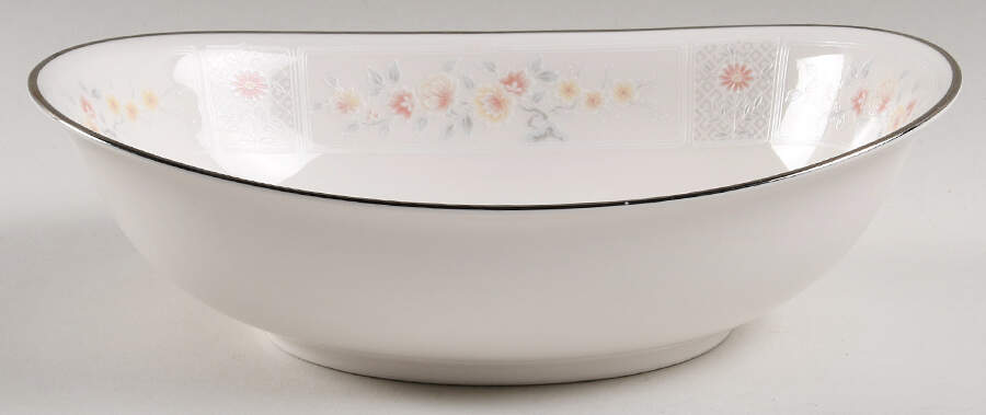 Tracery 10" Oval Vegetable Bowl by Noritake-1