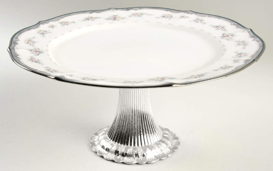 Traviata Cake Stand with 4"-5" Metal Pedestal  Hc by Noritake-1