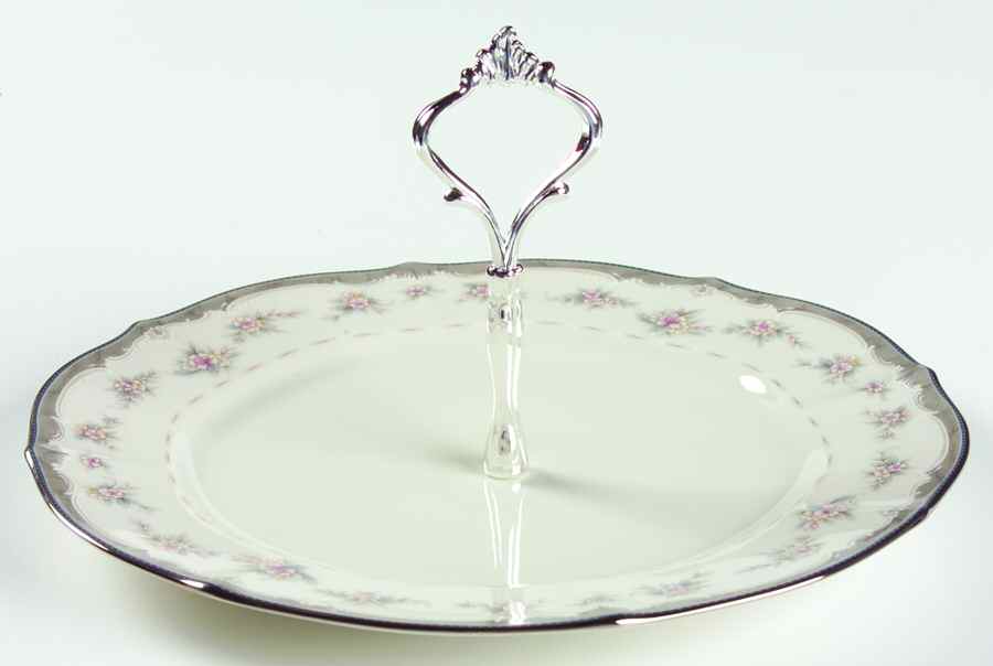Traviata Round Serving Plate with Handle (DP) by Noritake-1