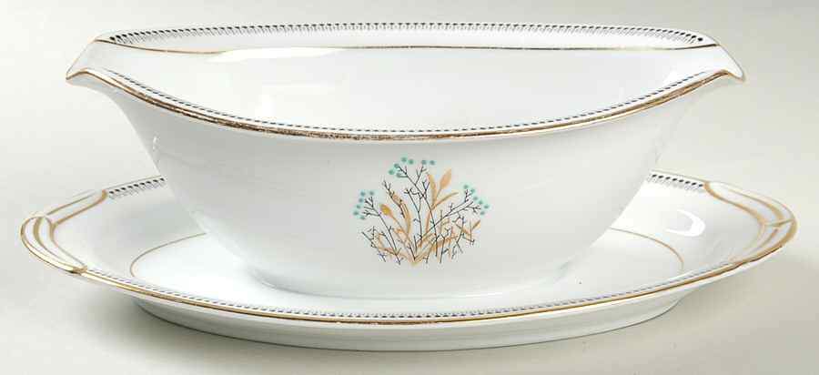 Trevor Gravy Boat with Attached Underplate by Noritake-1