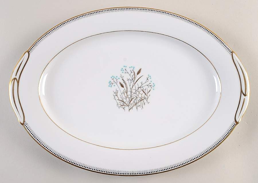 Trevor 13" Oval Serving Platter by Noritake-1