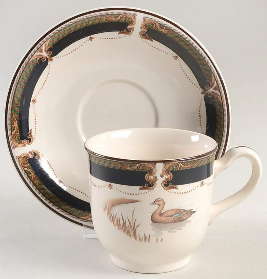 Tranquil Glen Footed Cup & Saucer Set by Noritake-1