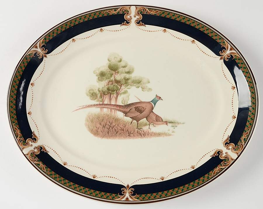 Tranquil Glen 14" Oval Serving Platter by Noritake-1