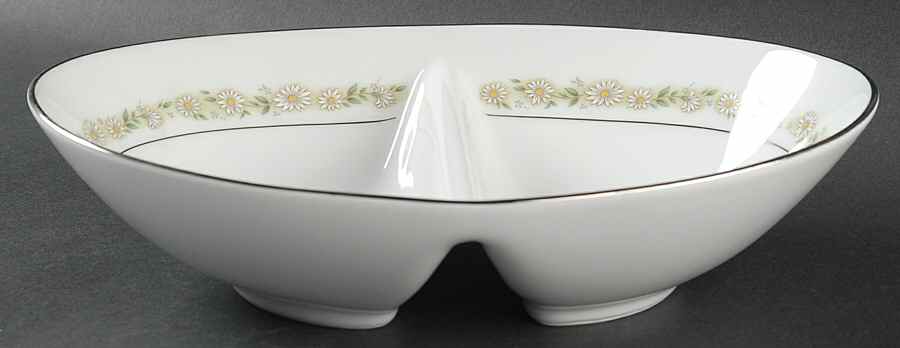 Trilby 10" Oval Divided Vegetable Bowl by Noritake-1
