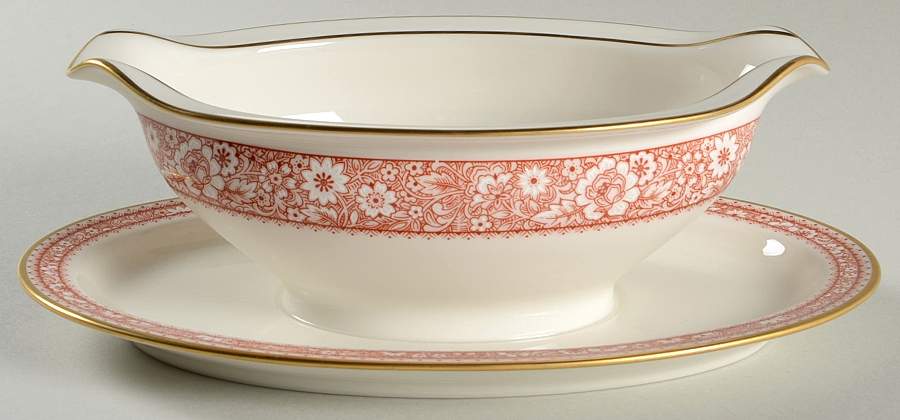 Tribute Gravy Boat with Attached Underplate by Noritake-1