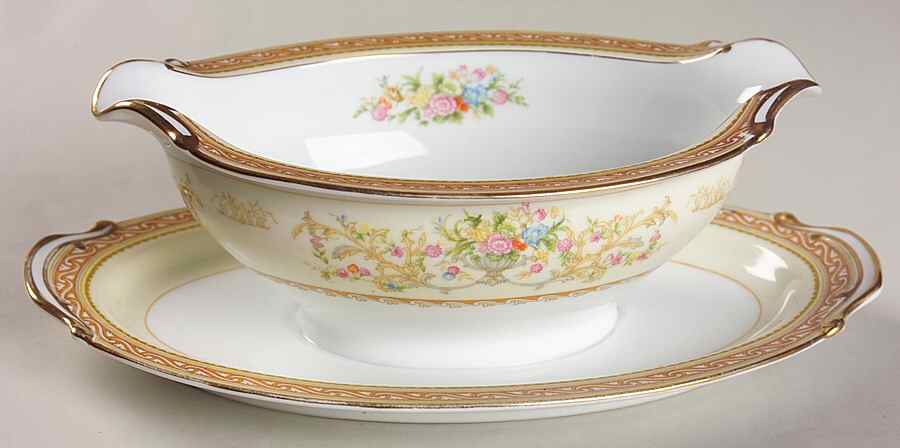 Trinity Gravy Boat with Attached Underplate by Noritake-1