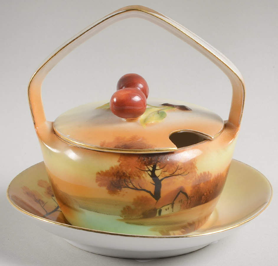 Tree In The Meadow Jam/Jelly & Lid W/Underplate by Noritake-1