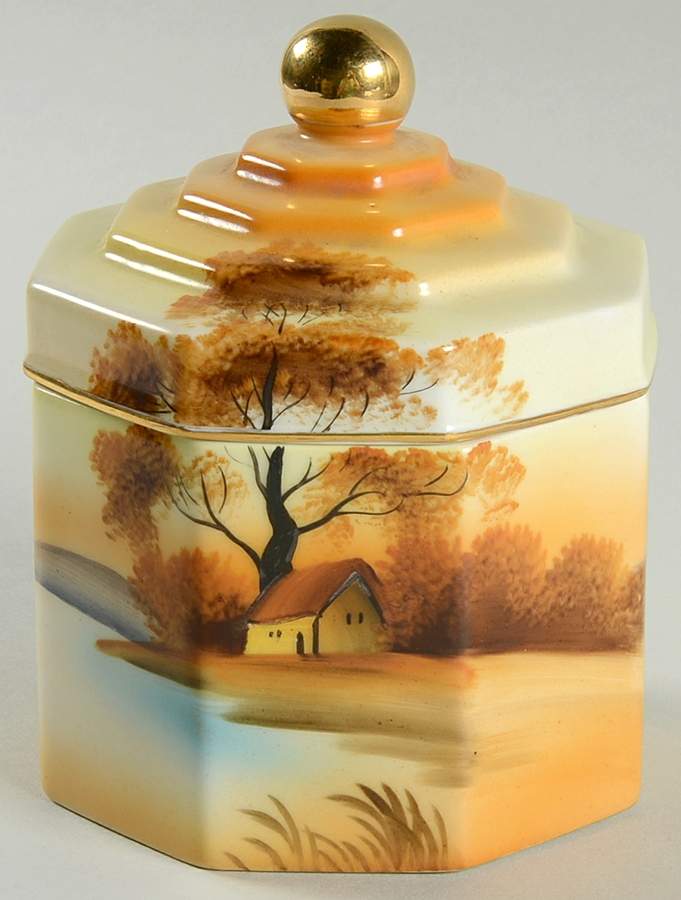 Tree In The Meadow Covered Candy Jar & Lid by Noritake-1