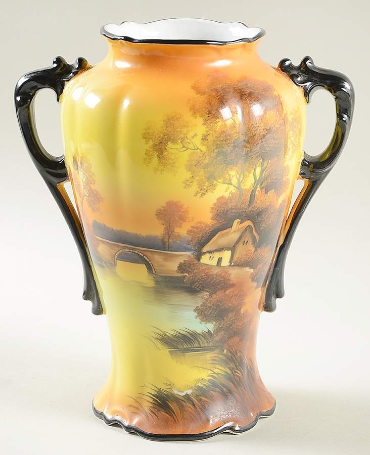 Tree In The Meadow 9" Handled Vase by Noritake-1