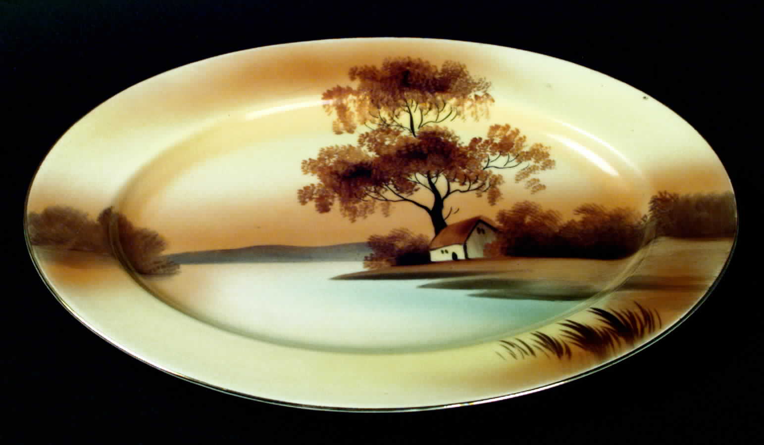 Tree In The Meadow 11" Oval Serving Platter by Noritake-1