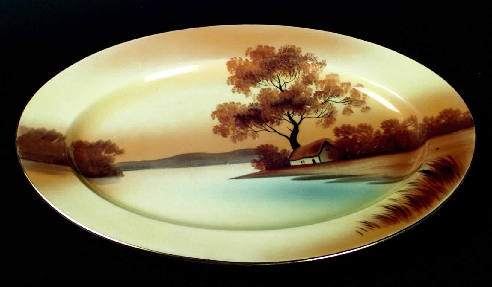 Tree In The Meadow 13" Oval Serving Platter by Noritake-1
