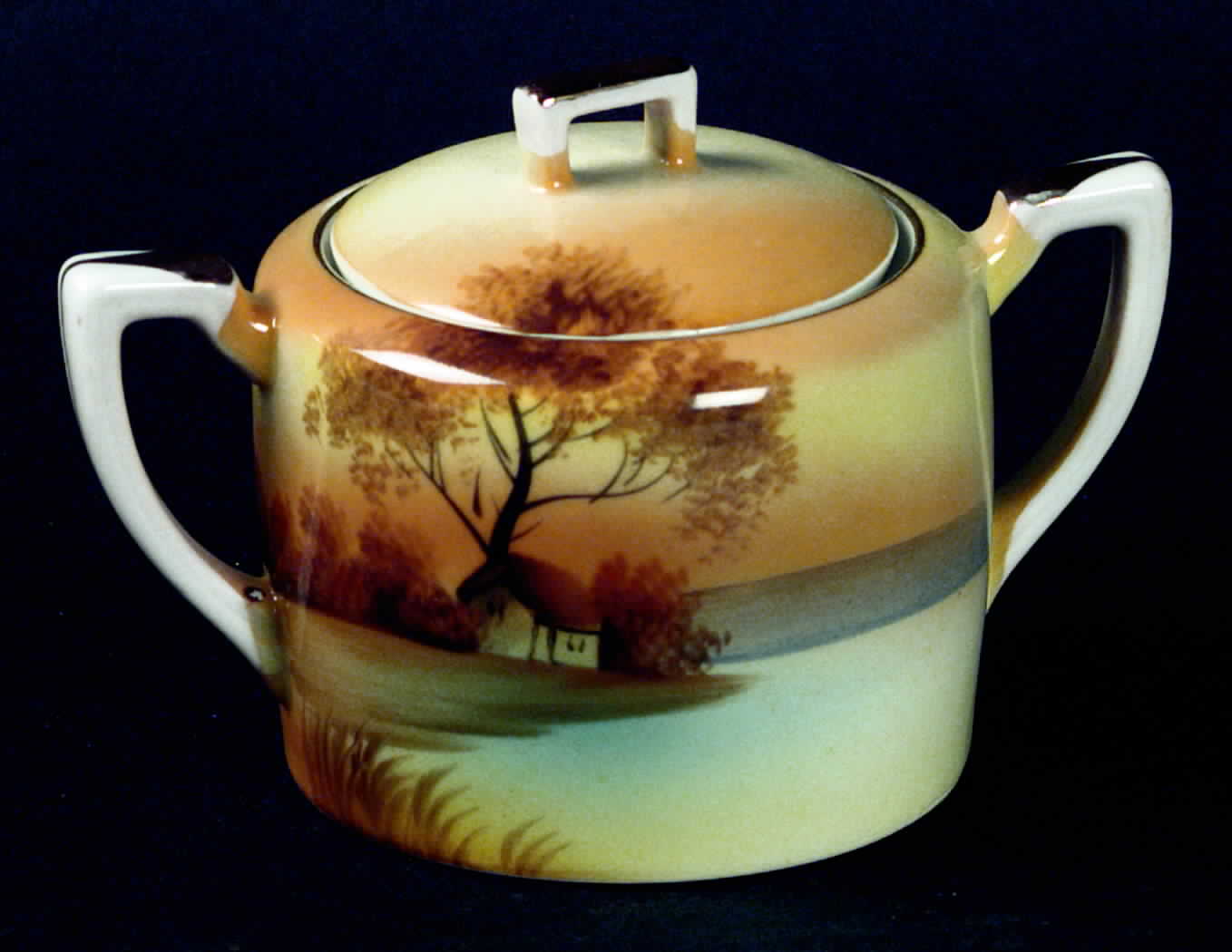 Tree In The Meadow Sugar Bowl & Lid by Noritake-1